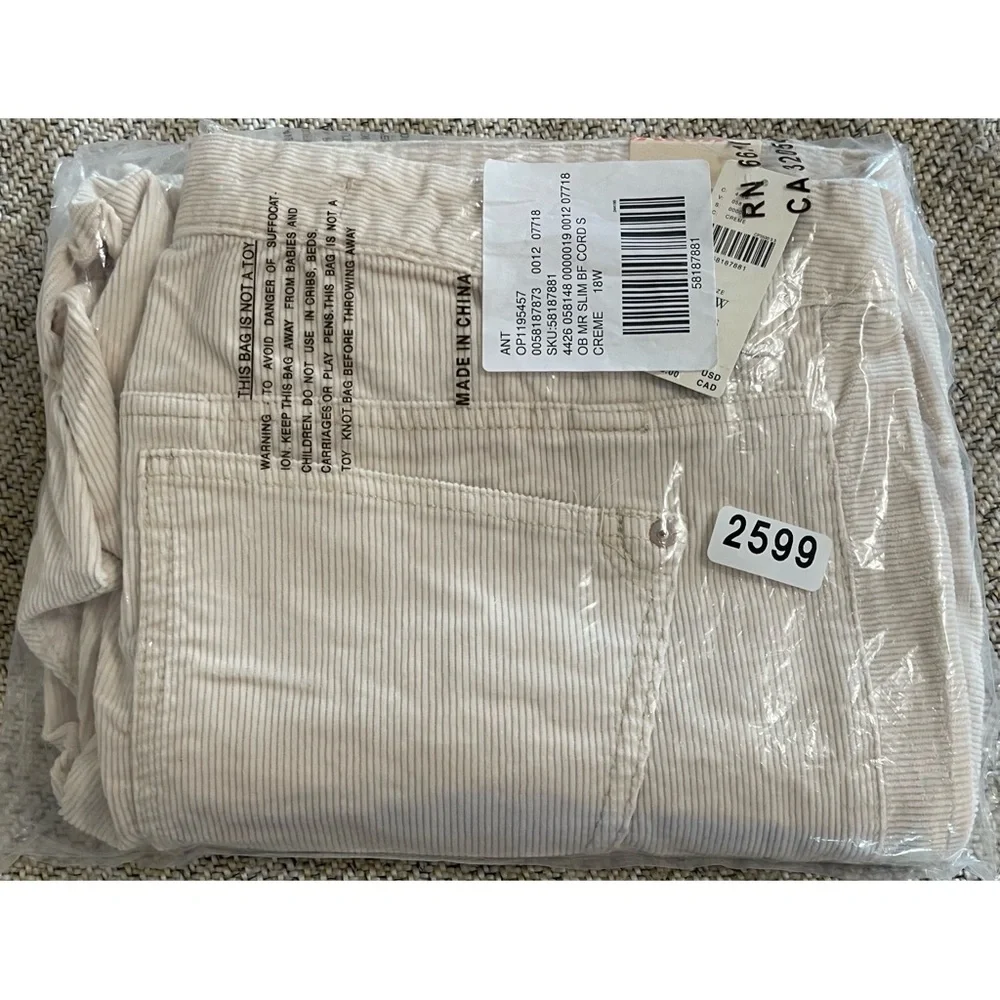 Anthropologie Pilcro High-Rise Slim Boyfriend Corduroy Pants NWT SZ 18W - Picture 13 of 16